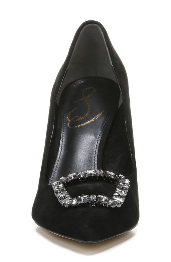 Sam Edelman Harriett Pointed Toe Pump In Black Suede