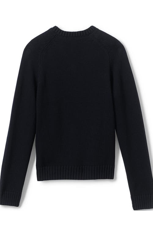 Shop Lands' End School Uniform Kids Cotton Modal V-neck Sweater In Black