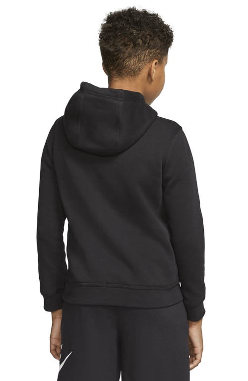 Shop Nike Sportswear Club Fleece Hoodie In Black/lt Smoke Grey