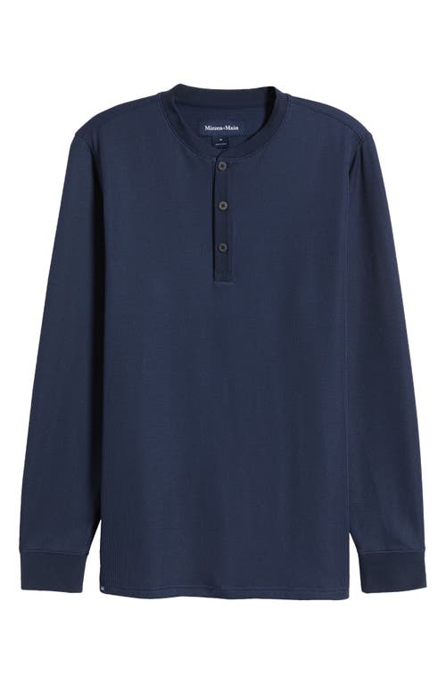 Mizzen + Main Mizzen+main Henderson Long Sleeve Performance Henley In Navy Solid