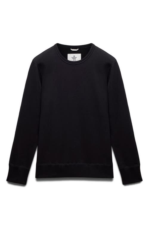 Reigning Champ Slim Fit Cotton French Terry Crewneck Sweatshirt In Black
