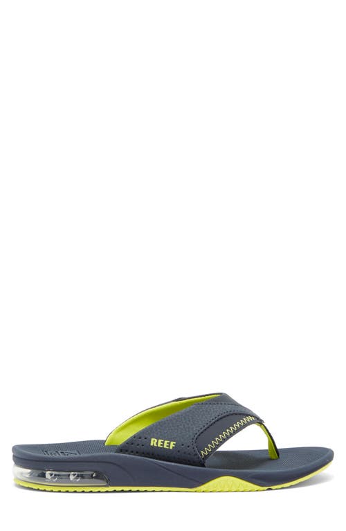 Shop Reef Kids' Fanning Flip Flop In Lime/navy