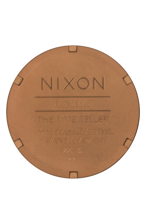 Shop Nixon The Time Teller Bracelet Watch, 37mm In Bronze/black