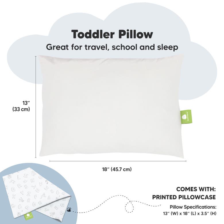 Shop Keababies Toddler Pillow With Pillowcase In Abc Land