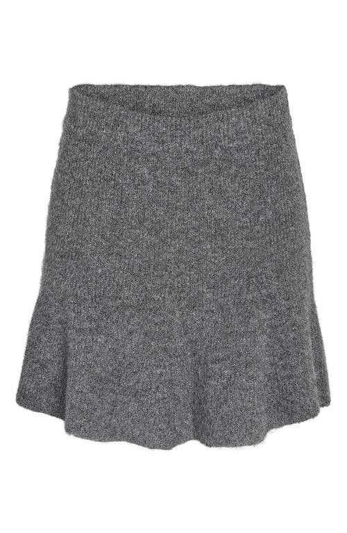 Shop Noisy May Nola Rib Skirt In Medium Grey Melange