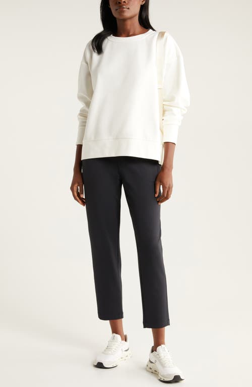 Shop Zella Plush Ottoman Sweatshirt In Ivory Egret