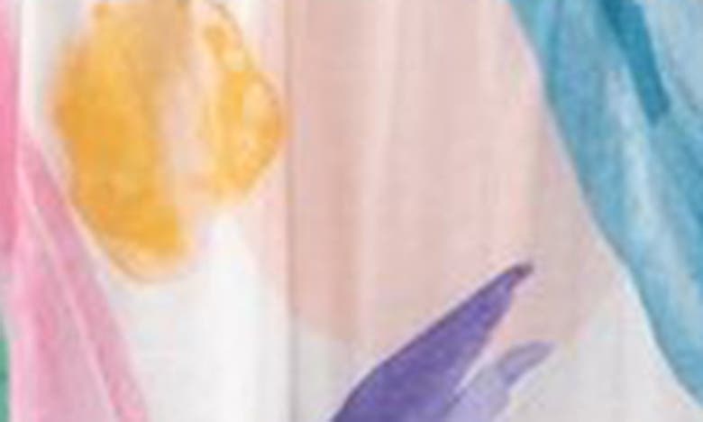 Shop Blu Pepper Brush Stroke Ruffle Midi Sundress In White Multi