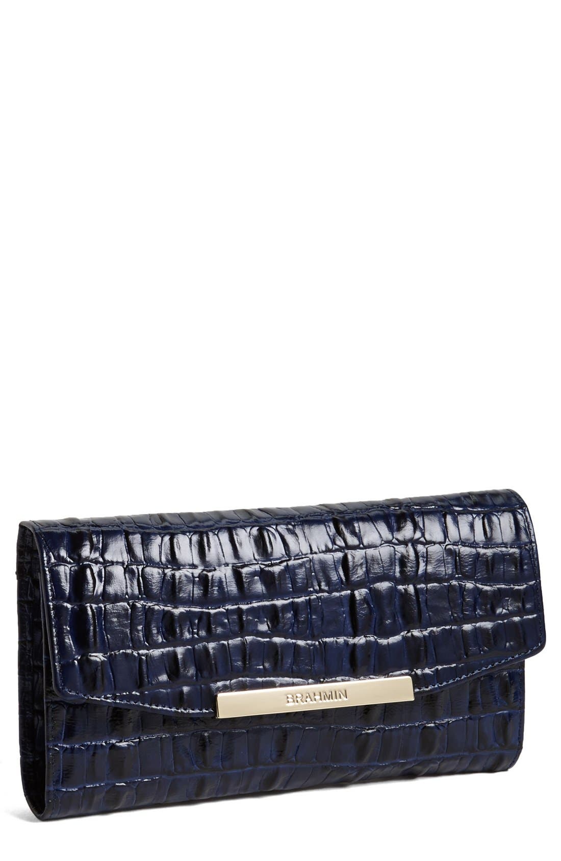 Brahmin Croc Embossed Checkbook Wallet Nordstrom