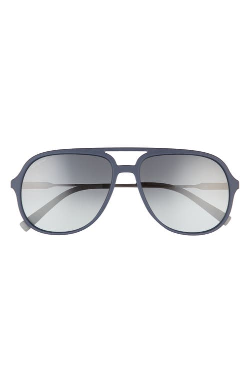 Ferragamo Lifestyle 60mm Aviator Sunglasses In Blue/blue Gradient