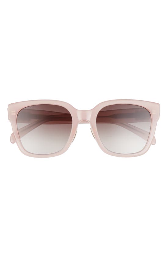 Celine Triomphe 55mm Rectangular Sunglasses In Shiny Pink / Gradient Roviex