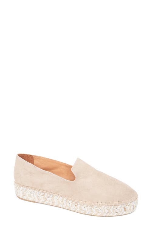 Avery Platform Epsadrille Flat in Beige