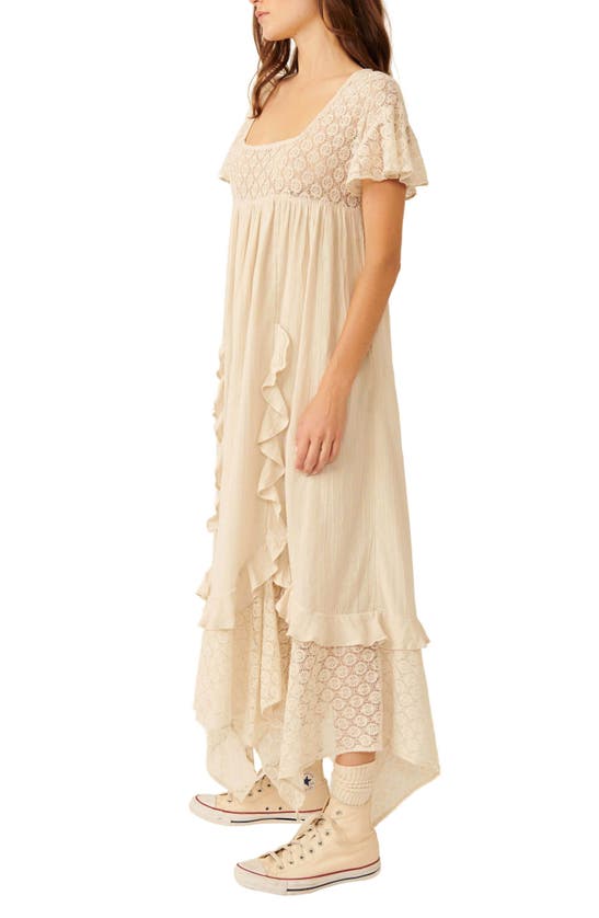 Free People Bring The Romance Handkerchief Hem Maxi Dress In Harbor Fog