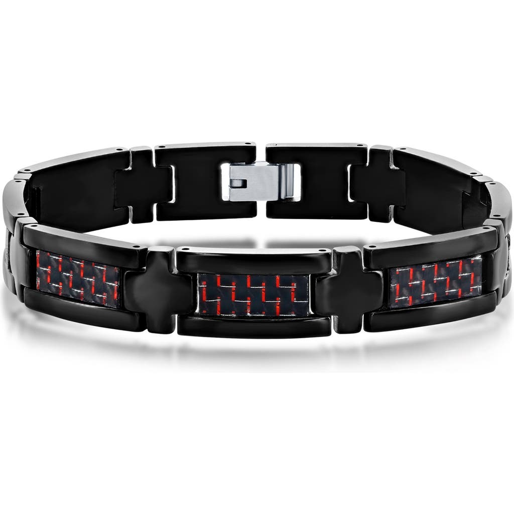 Shop Blackjack Geometric Bracelet In Black/red