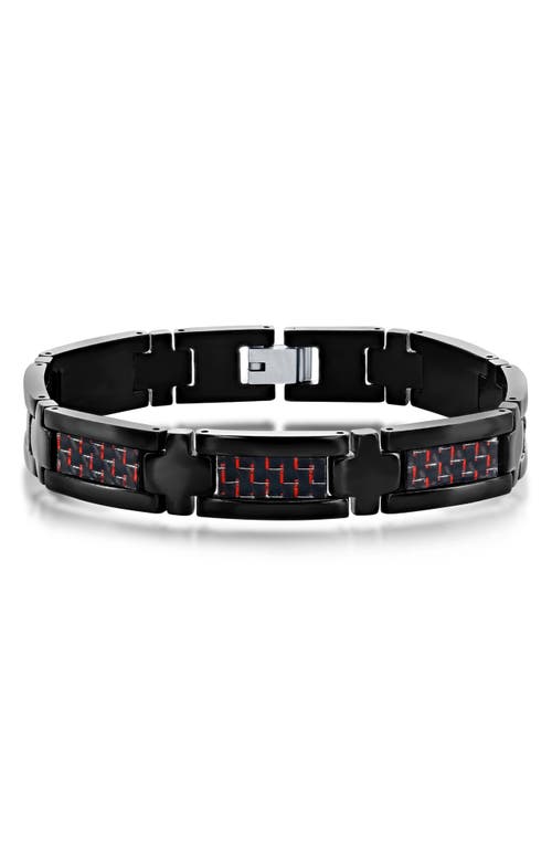 Shop Blackjack Geometric Bracelet In Black/red