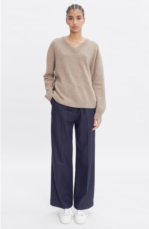 Shop Apc A.p.c. Dany Yak Hair V-neck Sweater In Mastic Chine