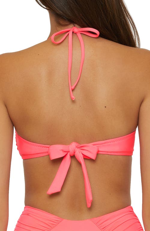Becca Color Code Bandeau Bikini Top In Coral Reef