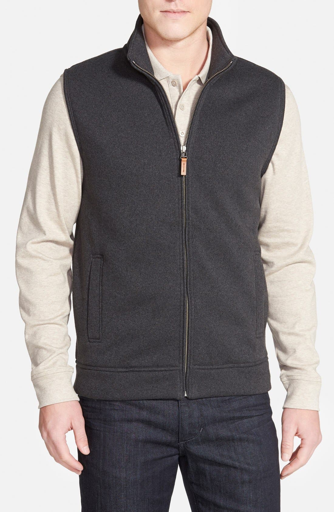 Nordstrom Men's Shop Regular Fit Knit Fleece Zip Vest Nordstrom