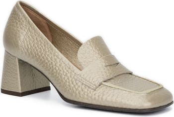 Aquatalia Carlina Block Heel Penny Loafer Women Nordstromrack