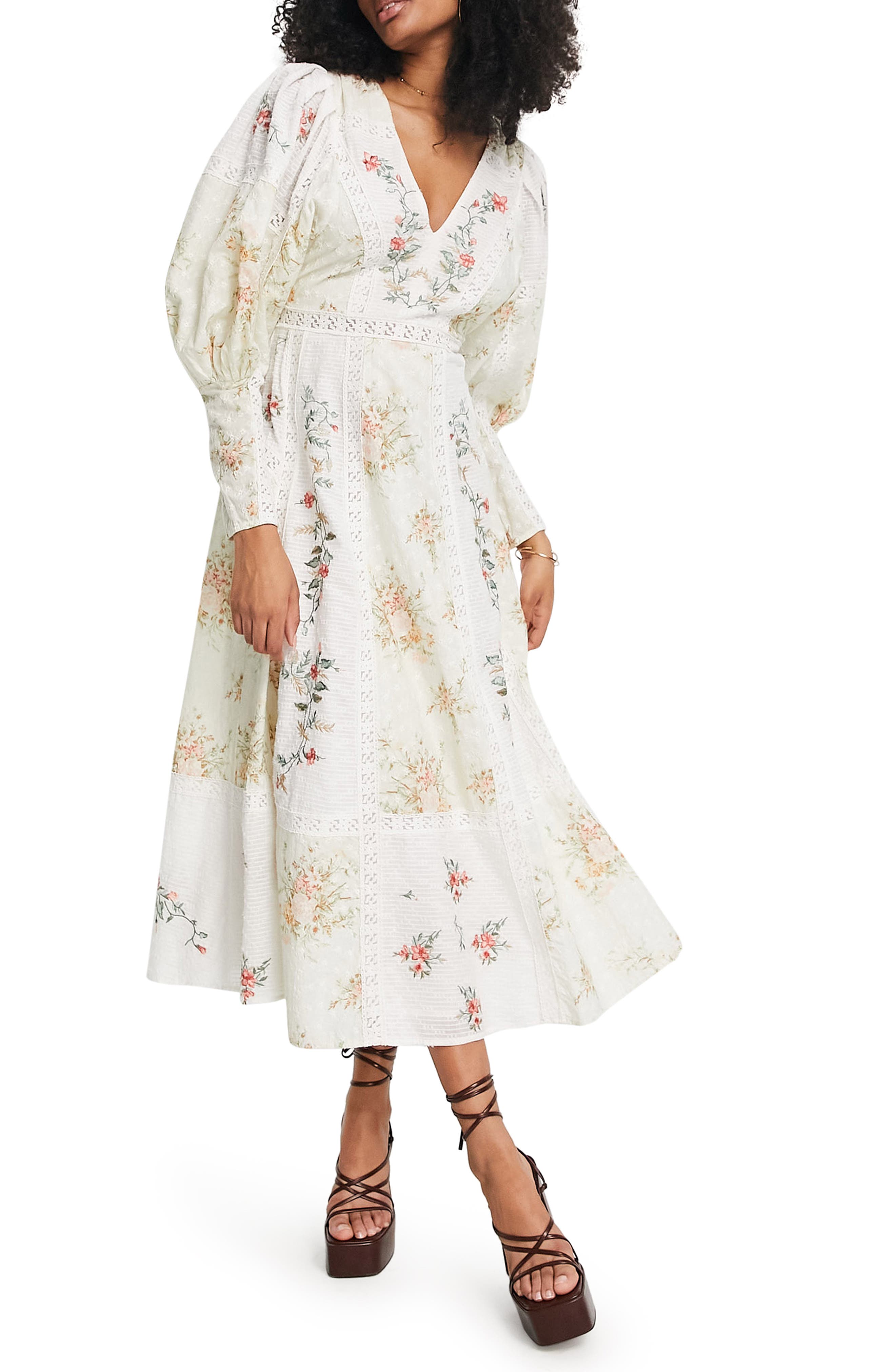 Long Sleeve Cotton Midi Dress | Nordstrom