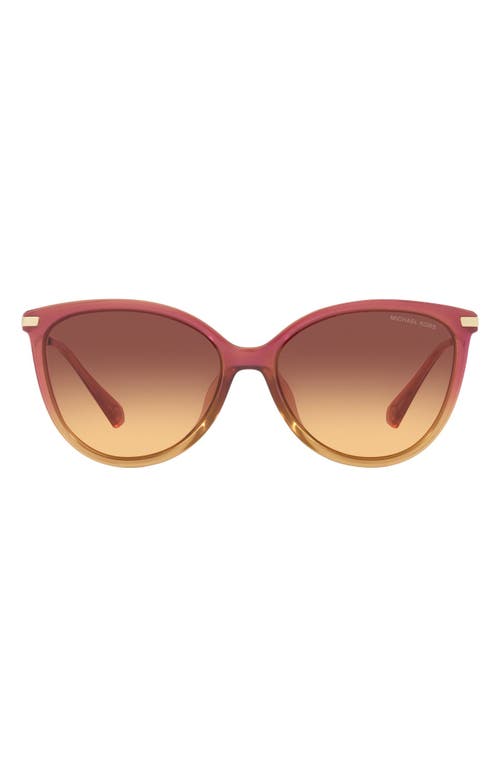 Michael Kors Dupont 58mm Gradient Cat Eye Sunglasses in Rose