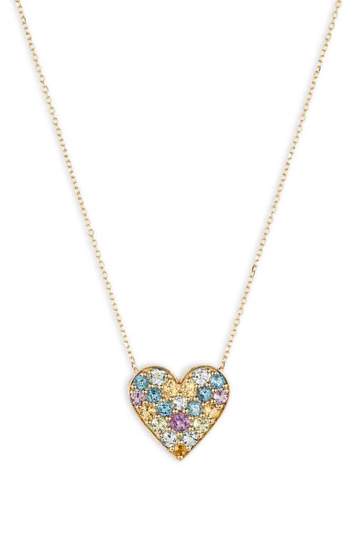 Bony Levy 14K Gold Pavé Heart Pendant Necklace in 14K Yellow Gold at Nordstrom, Size 18