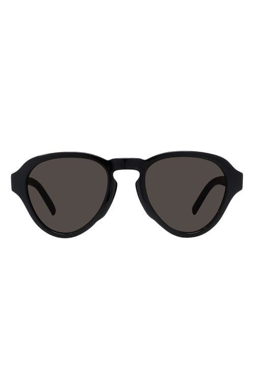 Givenchy Gv Day 51mm Pilot Sunglasses In Shiny Black /brown