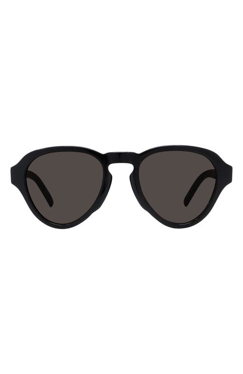 Shop Givenchy Gv Day 51mm Pilot Sunglasses In Shiny Black/brown