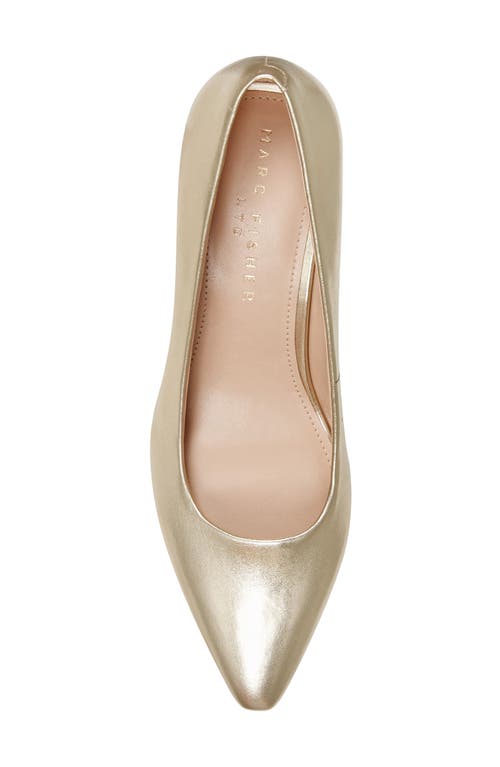 Shop Marc Fisher Ltd Kendri Pointed Toe Kitten Heel Pump In Gold