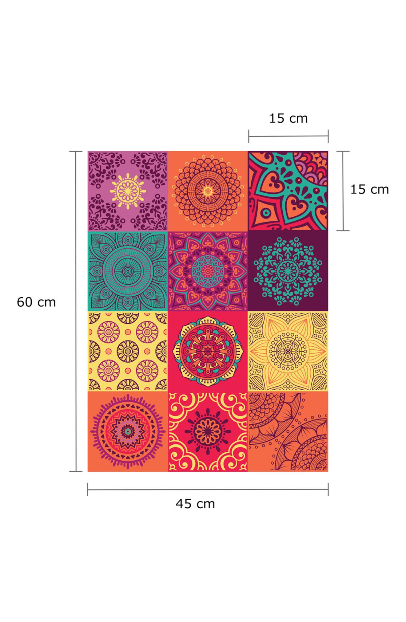 WALPLUS Mandala Tile Wall Decal Nordstromrack