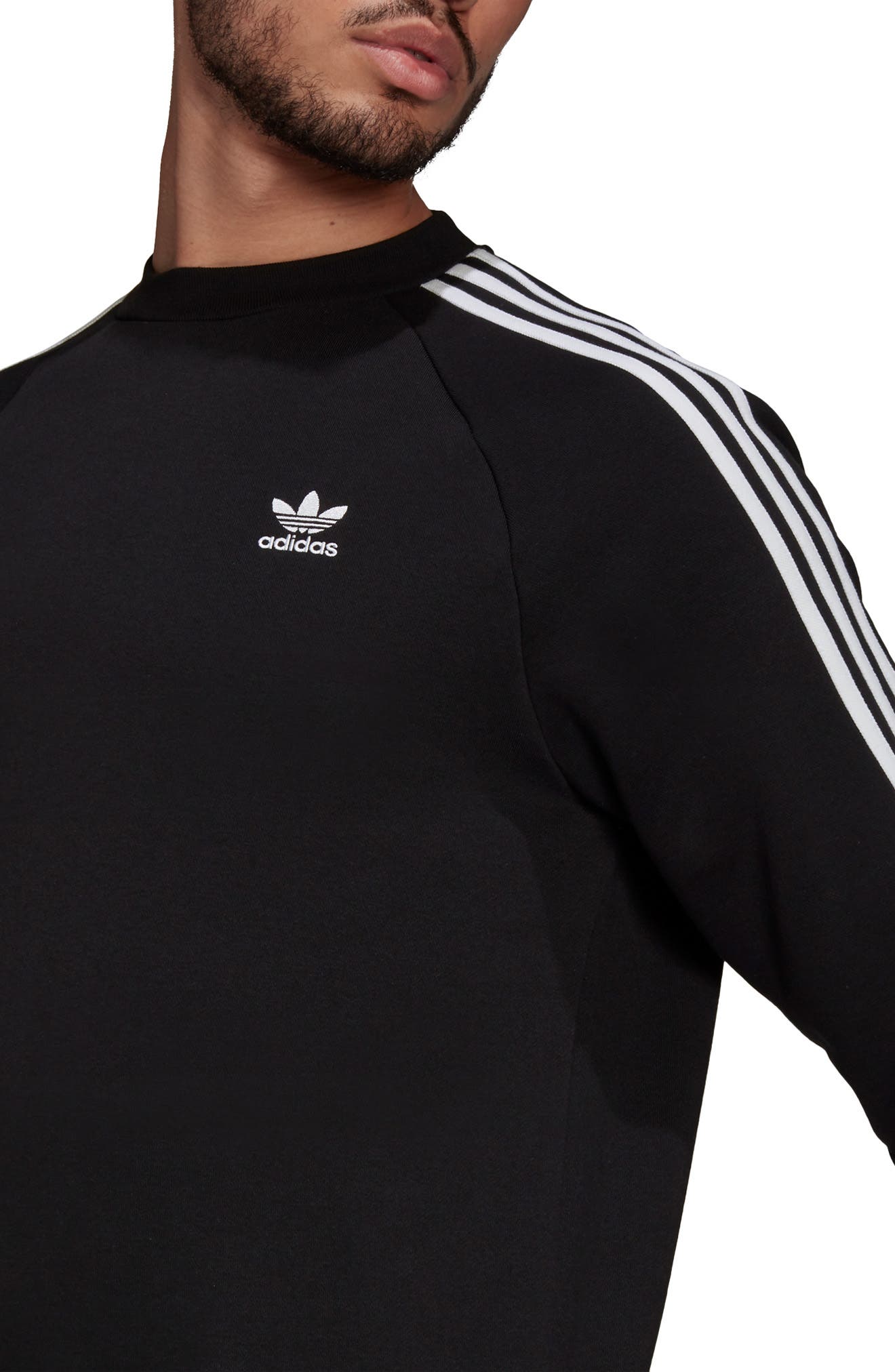 adidas 3 stripes crew neck