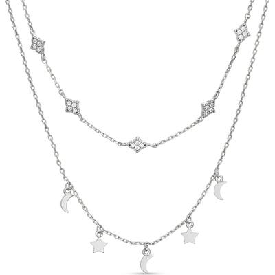 Lesa Michele Layered Charm Necklace