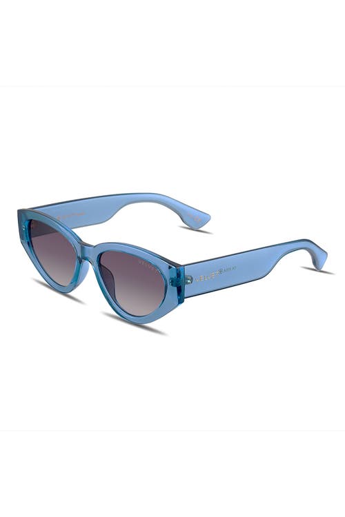 Shop Velvet Eyewear Rosa Sunglasses In Dusty Blue