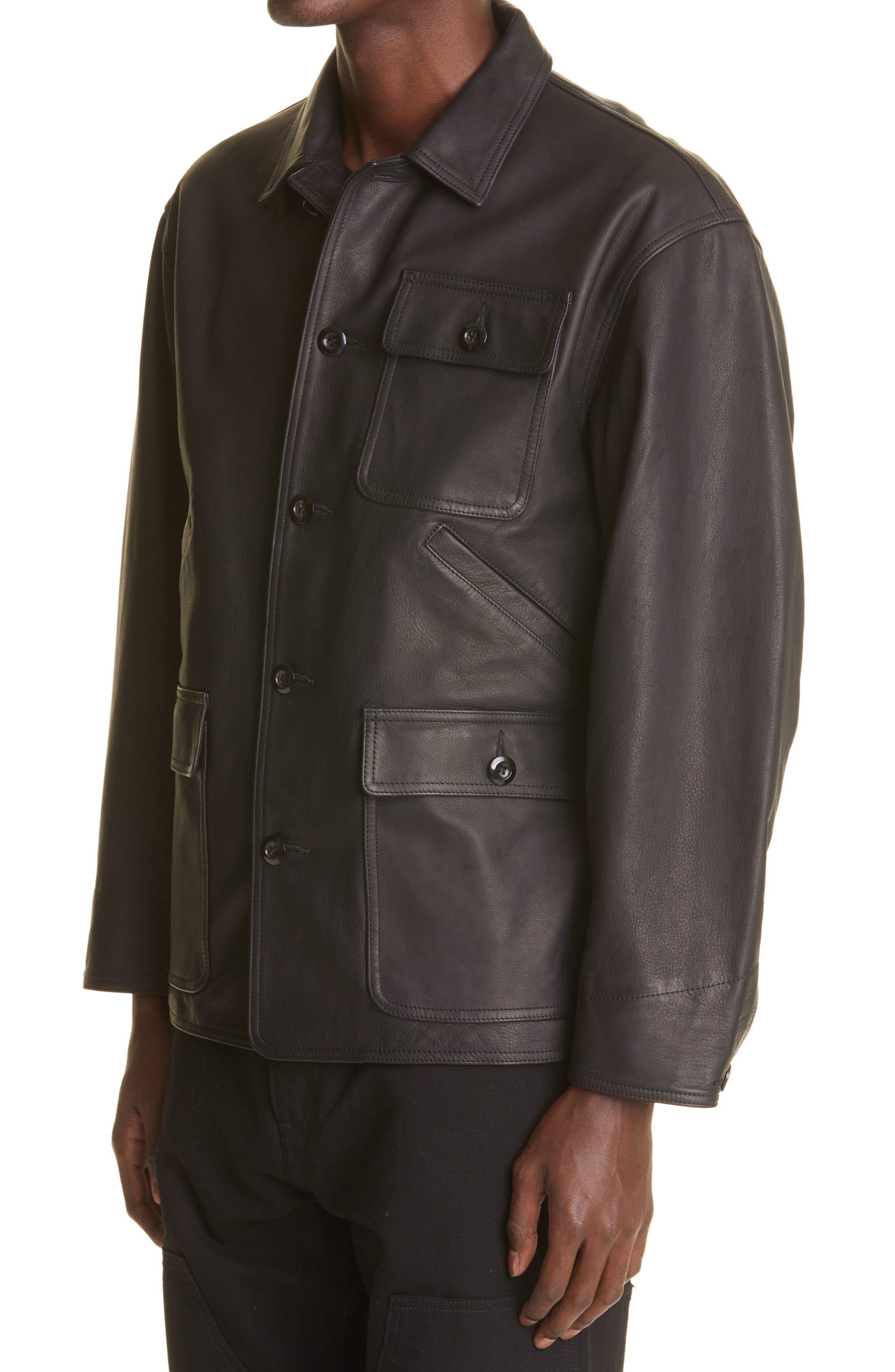 leather hunting jacket