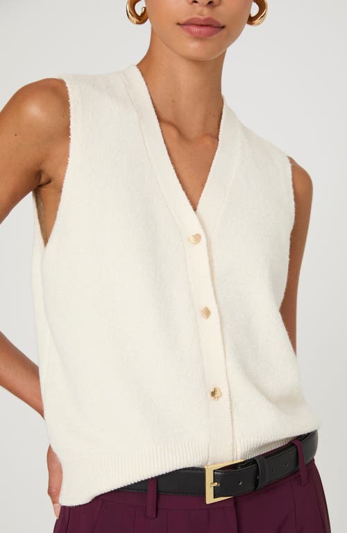 Shop French Connection Vhari Sweater Vest In Porcelain Cream