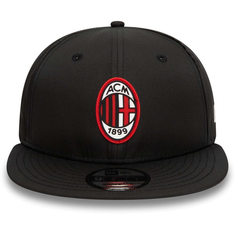 Shop New Era Black Ac Milan Ripstop 9fifty Snapback Hat