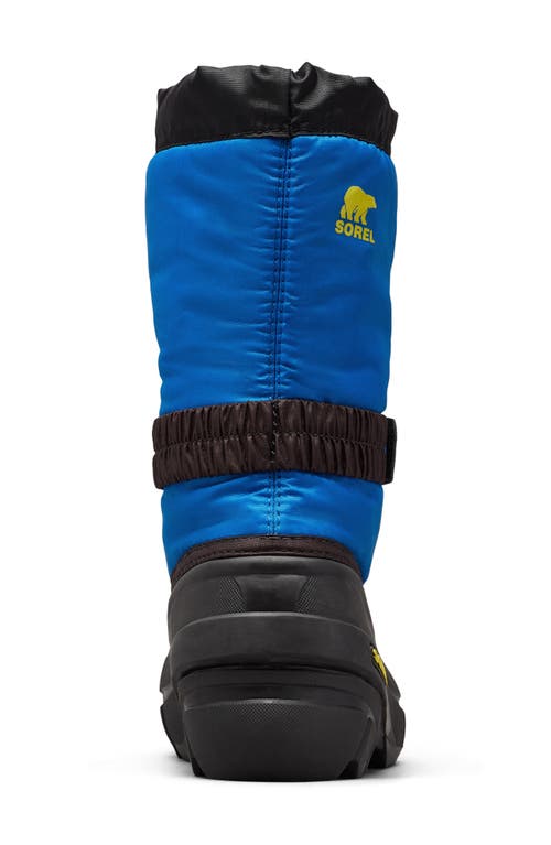 Sorel Kids' Flurry Weather Resistant Snow Boot In Black/super Blue