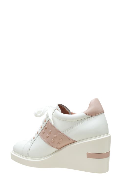 Shop Linea Paolo Katia Wedge Sneaker In Eggshell/nude