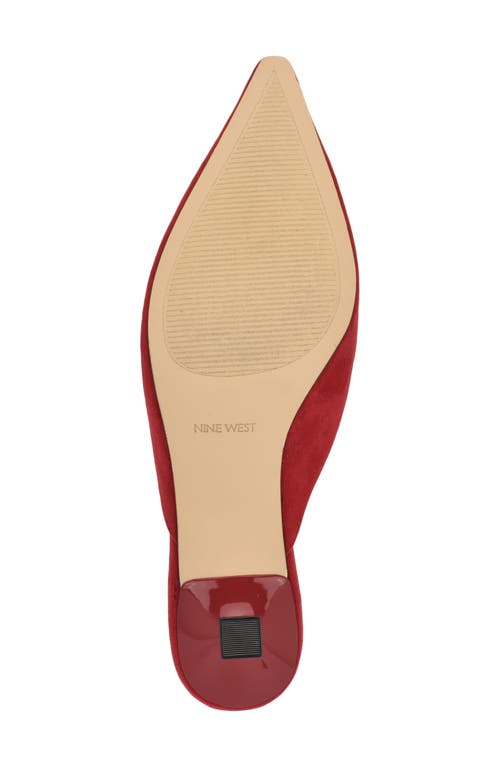 Shop Nine West Weeka Kitten Heel Mule In Medium Red