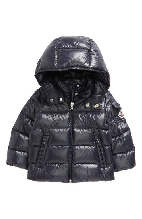 Moncler Kids' Maya Lacquered Nylon Down Jacket In Blue