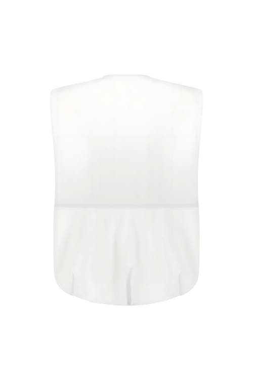 Nocturne Zippered Vest In White