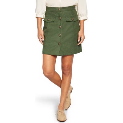 Modcloth Military Miniskirt, Green