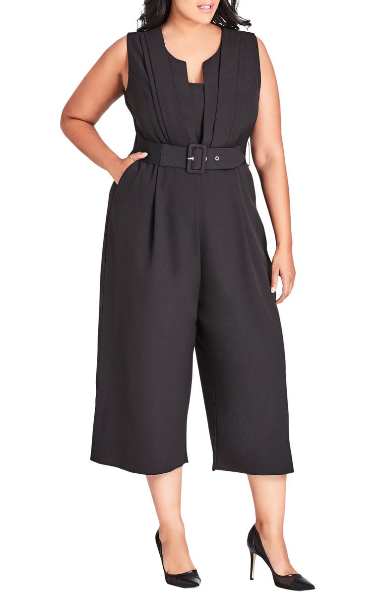 City Chic Veronica Crop Jumpsuit (Plus Size) | Nordstrom