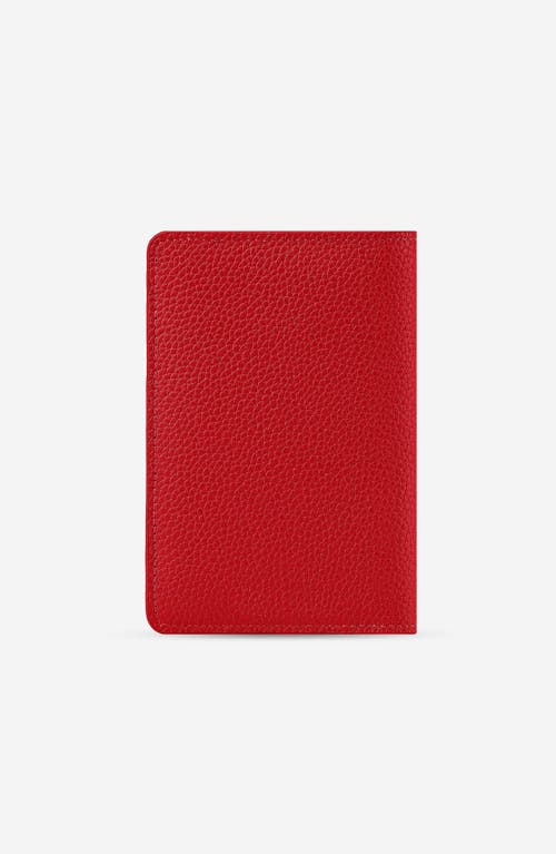 Shop Maison De Sabre Maison De Sabré Leather Passport Holder In Pomegranate Red