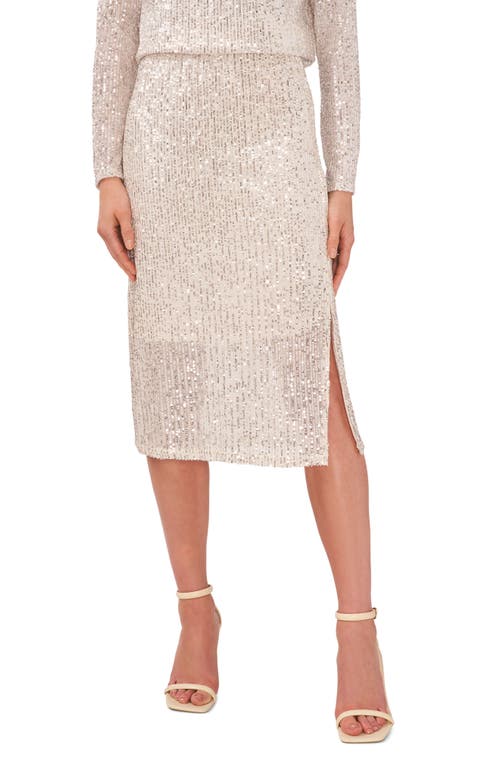 halogen(r) Sequin Skirt in Ivory/Silver