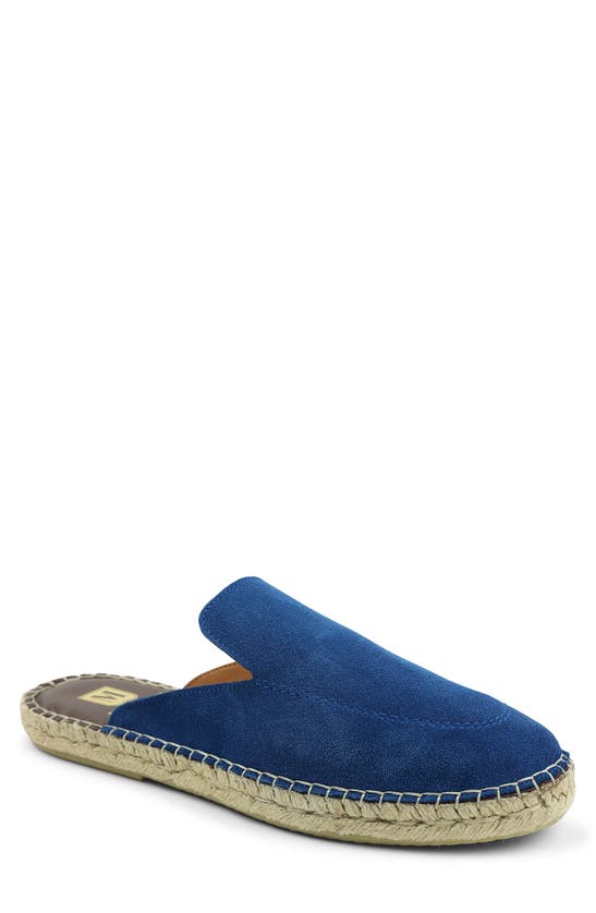 Bruno Magli Estrada Leather Espadrille Mule Sneaker In Blue Suede