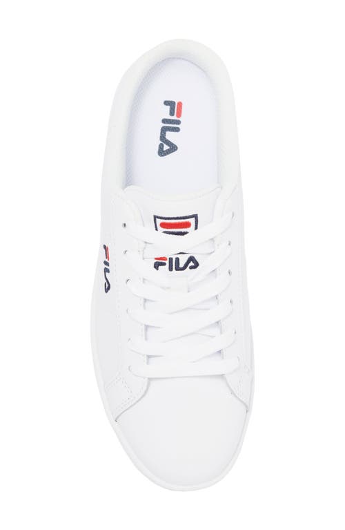 Shop Fila Redmond Mule Sneaker In White/navy/red