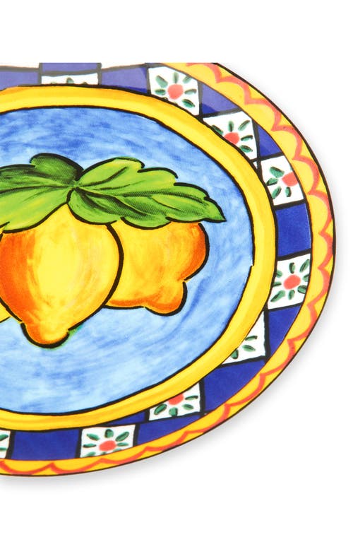 Dolce & Gabbana Dolce&gabbana Set Of 2 Carretto Lemon Porcelain Bread Plates In Yellow