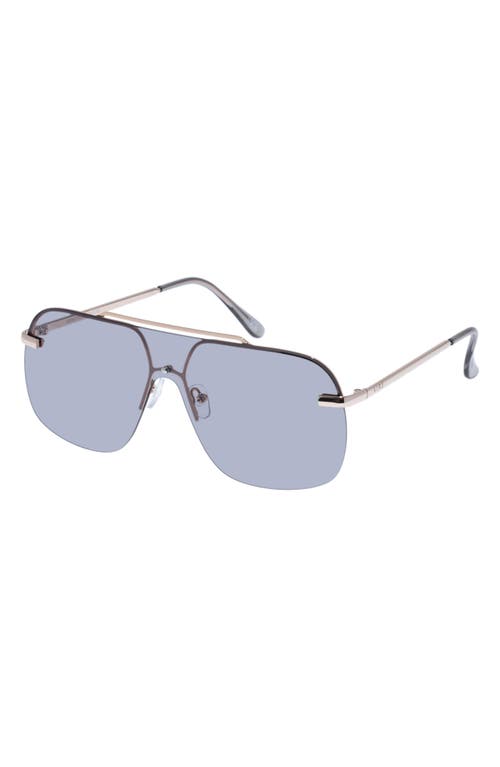 Shop Aire Venatici 137mm Shield Sunglasses In Bright Gold/smoke Tint