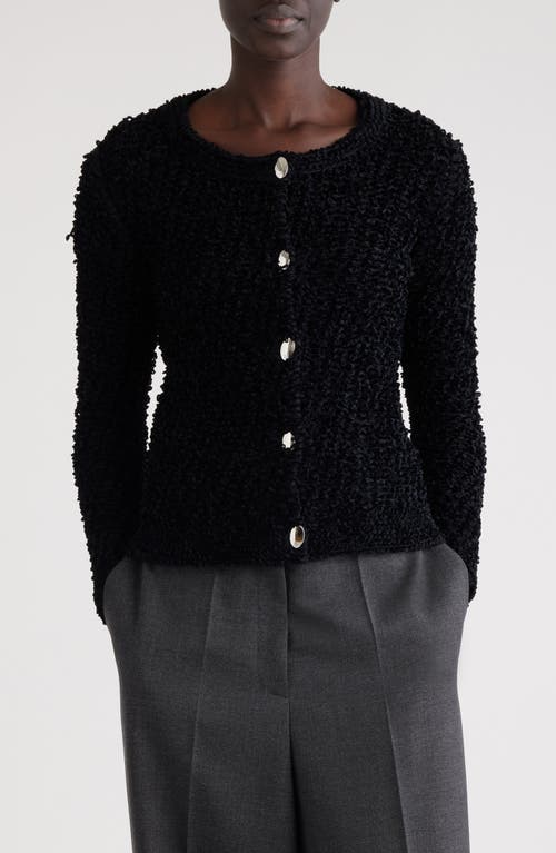 Shop Givenchy Wool Blend Bouclé Cardigan In Black