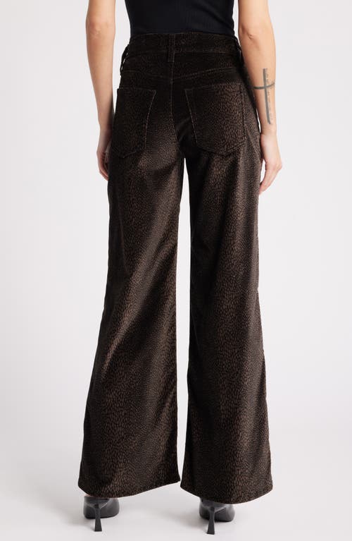 Shop Frame Le Slim Print Palazzo High Waist Wide Leg Jeans In Panthera